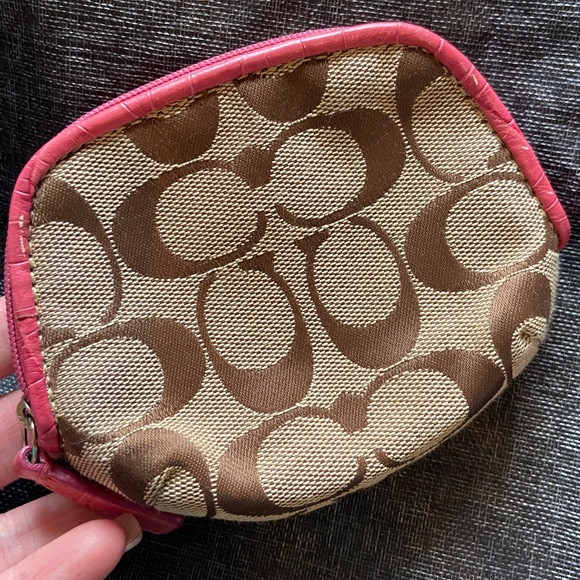 Coach Y2K Monogram Croc Coin Case EUC - Picture 3 of 8
